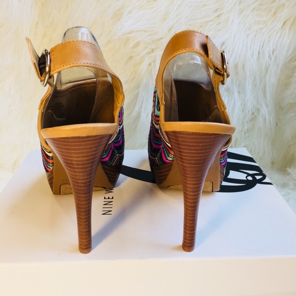 NWB Nine West Multicolor spring dewo Sandals - Picture 4 of 5